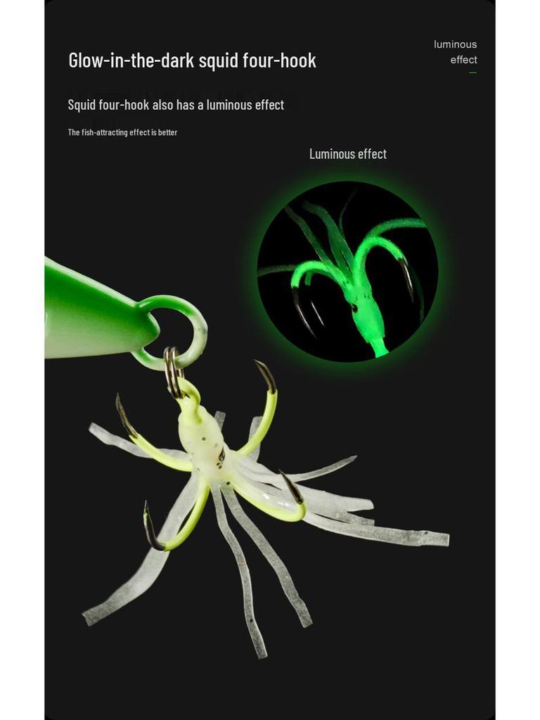 Super Bright Luminous Iron Plate Fishing Knife with Fish-Attracting Light for Overnight Sea Fishing