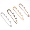5/10PCS Metal Large Safety Pin Brooch Blank Base Brooches Pins 3 Rings Fasteners DIY Craft Jewelry Making Supplies Accessories