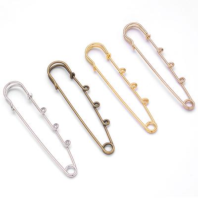 5/10PCS Metal Large Safety Pin Brooch Blank Base Brooches Pins 3 Rings Fasteners DIY Craft Jewelry Making Supplies Accessories