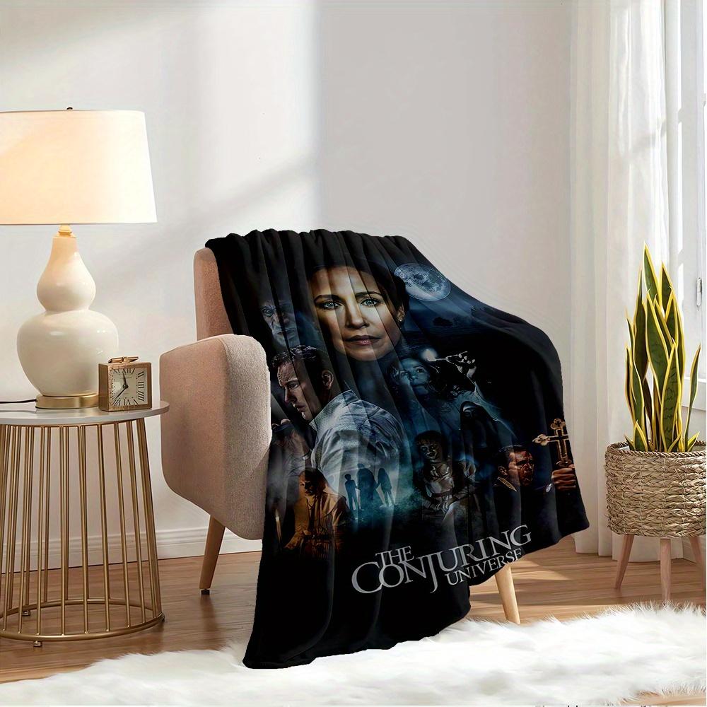 Für Geister-, Spuk-, The Conjuring-Themen-Flanell-Decke, Glam-Stil, Digitaldruck, Ganzjahreskomfort, Reißfest, Gestrickte Handwerkskunst