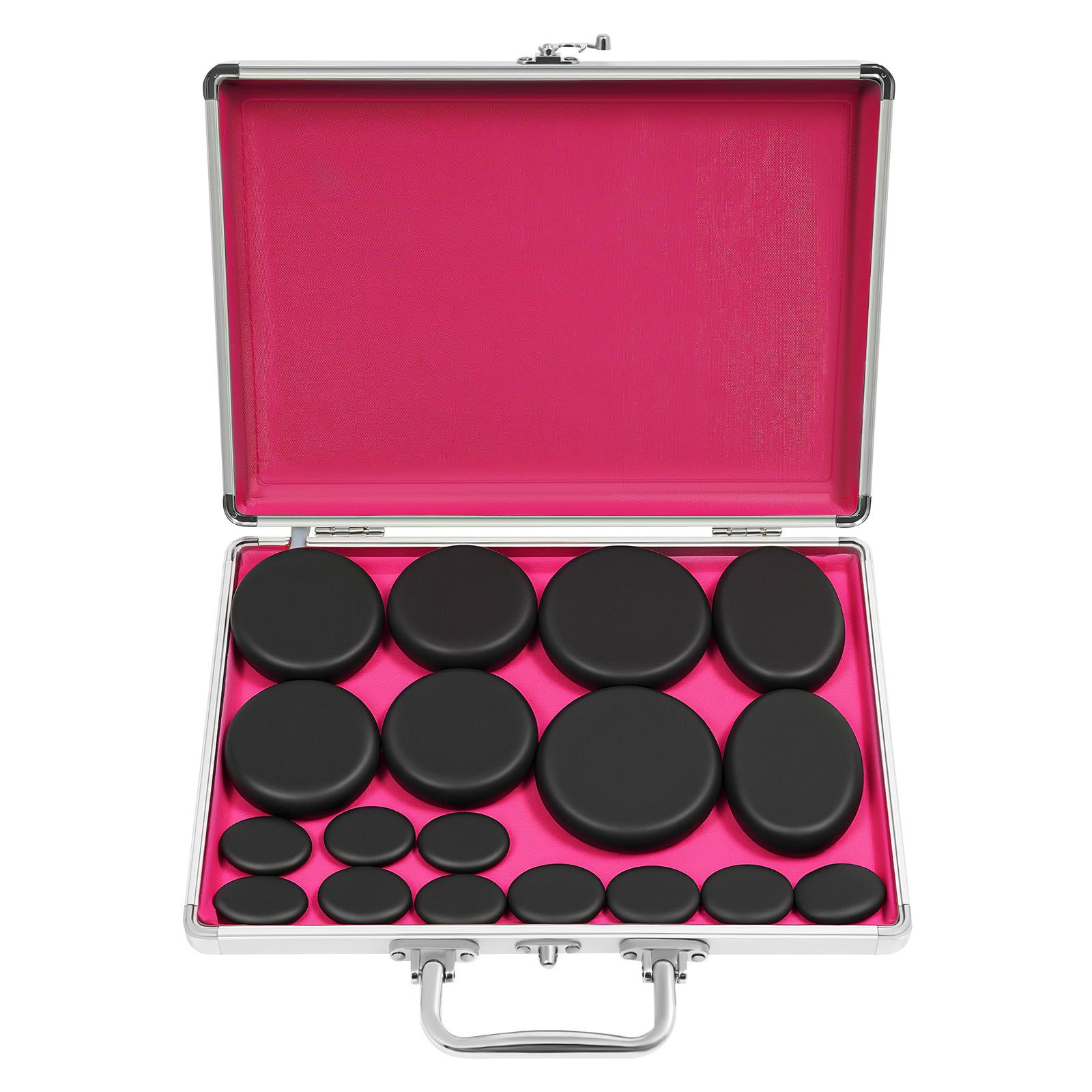 

Профессиональный набор для массажа горячими камнями с нагревателем, 20 шт. натуральных вулканических базальтовых камней для облегчения мышечной боли, домашняя спа-терапия