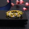 Lindon Classic Copper Alloy Zircon Ring Ladies Jewelry Wedding Promise Party Gift