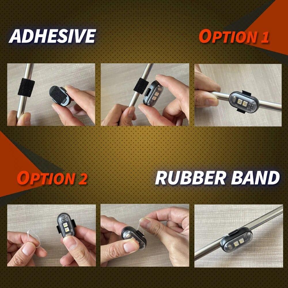 Car Strobe Light 8Color Remote Motorcycle Flash Led Anti-collision Warning Lamp Waterproof Wireless Remote Control For Car Bike