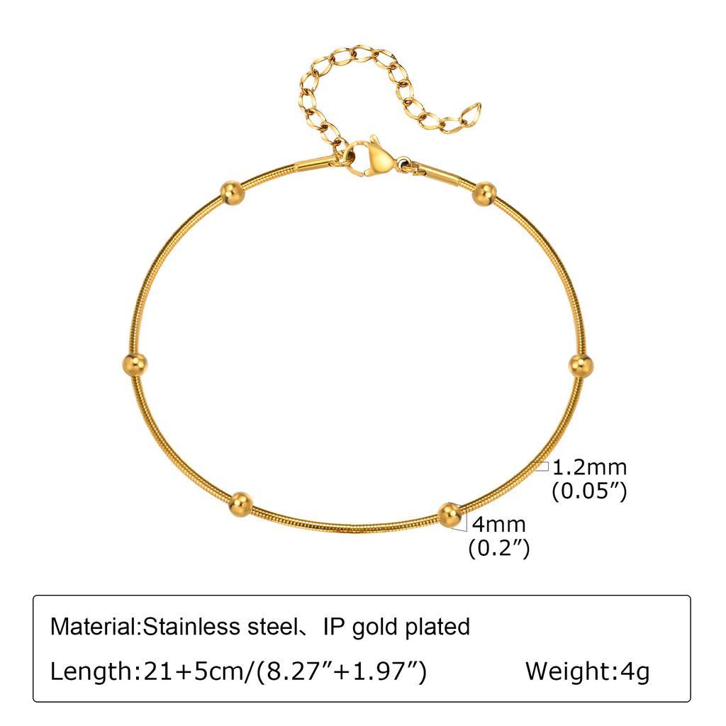 Waterproof Layered Link Chain Anklets Bracelet for Women, Gold Plated Foot Leg Anklets Summer Boho Beach Jewelry Adjustable