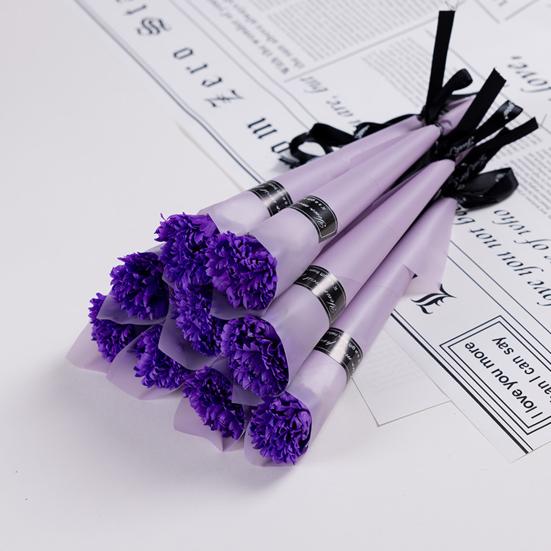 Yousheng 10 Pezzi Festa della Mamma Fiori di Sapone Bouquet di Garofani Singoli Fiori Artificiali Realistici Regalo per Persone Care Compleanno della Mamma