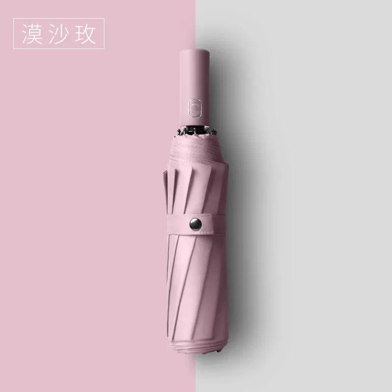 Big Windproof Umbrella Rain Women Fully-Automatic Umbrellas for Men Brand Large 3Folding Car Umbrella Bag Outdoor