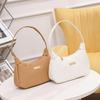 Girl's Fashion Underarm Crossbody Bag  Solid Color Comfortable PU Leather Delicate And Small Hardware Decoration  Durable And Exquisite Sling Bag
