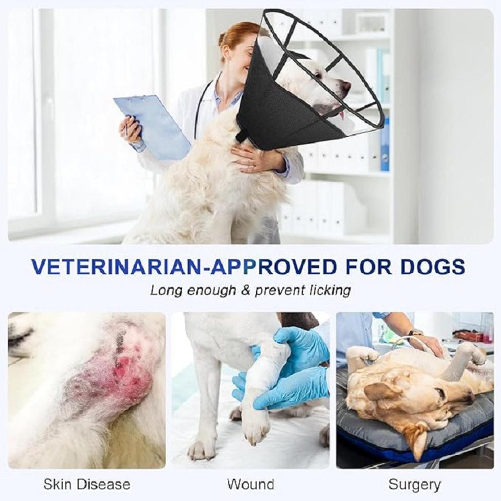 Dog Cone Collar Adjustable Anti-Licking Protective Guard Dog Collar For Cat Puppy Care Health Management Wound Protection Neck