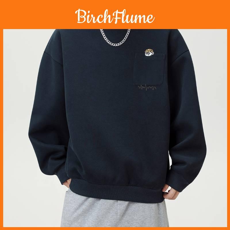 Vintage Embroidered Round Neck Sweatshirt For Casual Autumn Wear