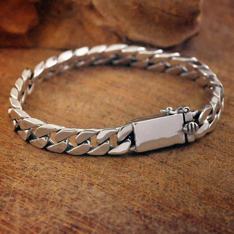 Domineering Lion Head Animal Bracelet Men\'s Stainless Steel Braided Chain Wristband Bracelet Hip Hop Jewelry