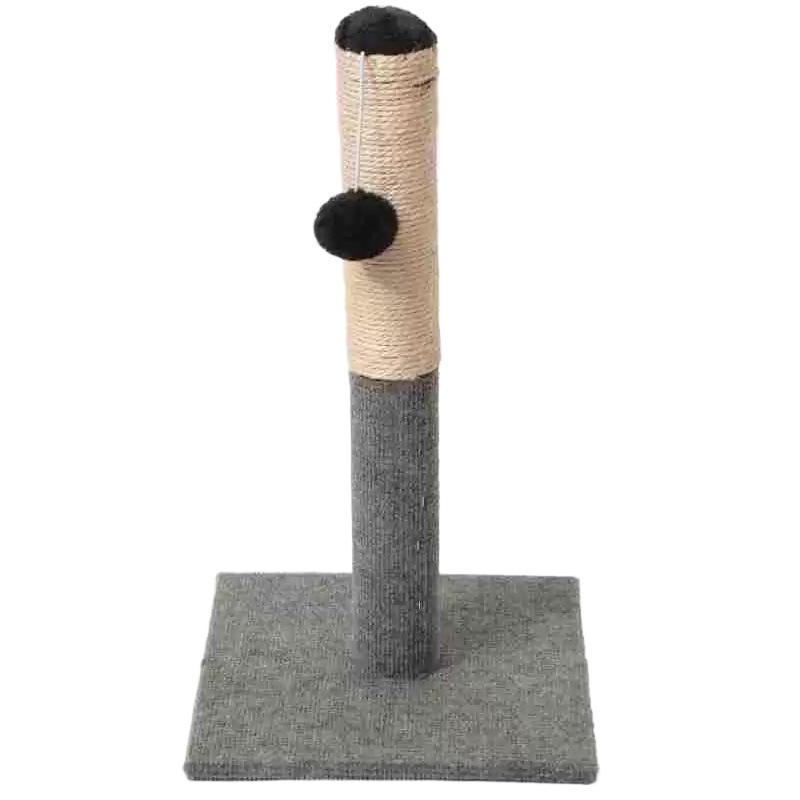 Compact Sisal Cat Scratching Post: Vertical, Detachable, Space-saving for Cats To Climb and Sharpen Claws On Scratch Boards.