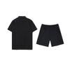 Li Ning Logo Print Simple Fashion Breathable Comfortable Versatile Short Sleeve Polo Shirt Casual Sports Set Unisex Polo Shirt APLV723-1+YKSV147-2