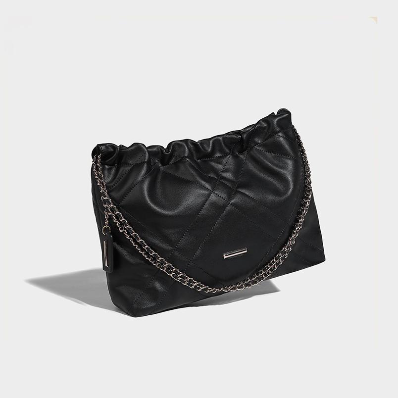 Große Kapazität Damen Tasche kleine schwarze Kette Parfüm Stil Tasche hohe Qualität Müllbeutel Umhängetasche