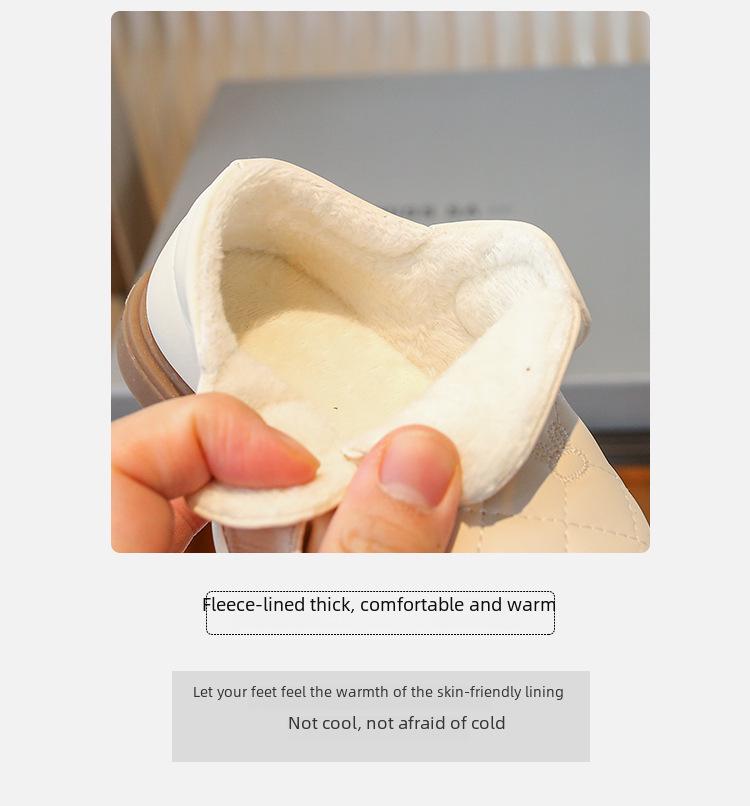 Mädchen Prinzessinnenschuhe mit Samtschleife – Weiche Sohle aus Leder für Herbst & Winter