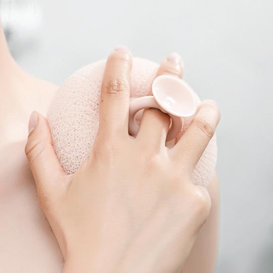 2Pcs Sunflower Bath Brush with Suction Cup Deep Exfoliating Shower Sponge 3D Honeycomb Structure Shower Scrubber