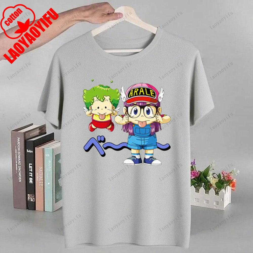 Arale T-shirts Women Graphic Japanese Manga Tshirt Breathable Camisetas Fashionable and Casual Cotton Short Sleeved Round Neck