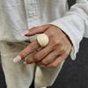 Vintage Irregular Smooth Resin Plastic Ring for Women, New Trend Bohemian Geometric Ring, Aesthetic Party Jewelry