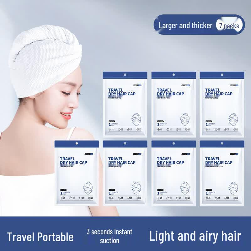 GRAREY Travel Fast Dry Hair Turban - 7 Pack
