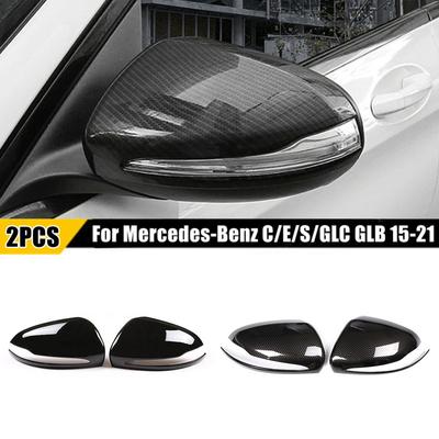 For Mercedes-Benz E GLC S C Class W205 W213 X253 W222 W238 LHD Car Rearview Side Mirror Cover Wing Cap Door Housing Shell Trim