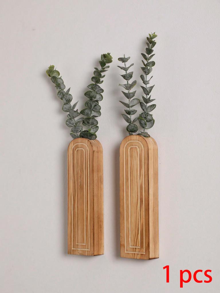 Wandpflanzer für Zimmerpflanzen Holz Wanddeko Schlafzimmer Wohnzimmer Holz Wandvasen für Trockenblumen und Kunstpflanzen
