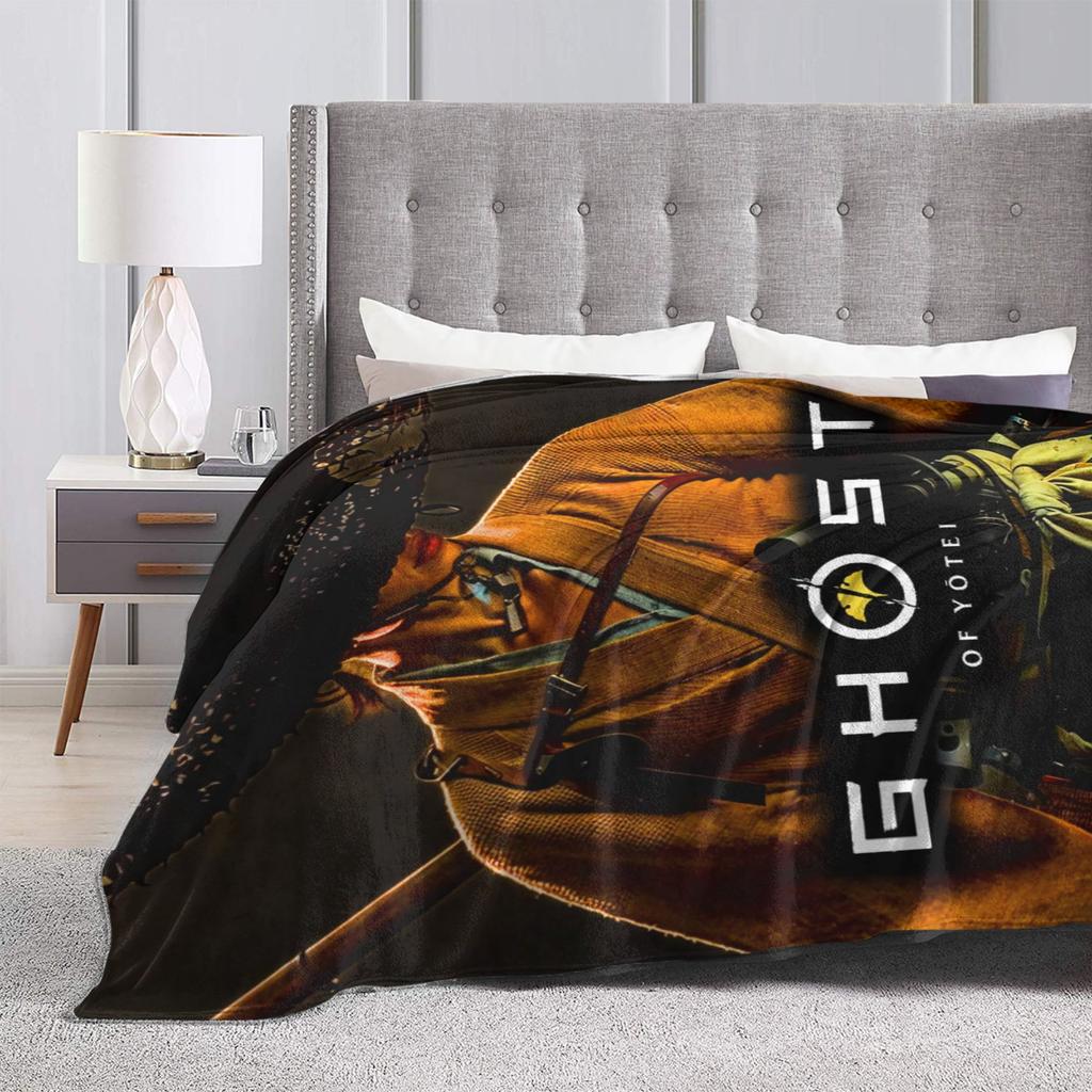 Ghost of Yotei 2025 Game Blanket Warm Soft Print Plush Throw Blanket For Students Home Decor Flannel Bedspread Bed Cover