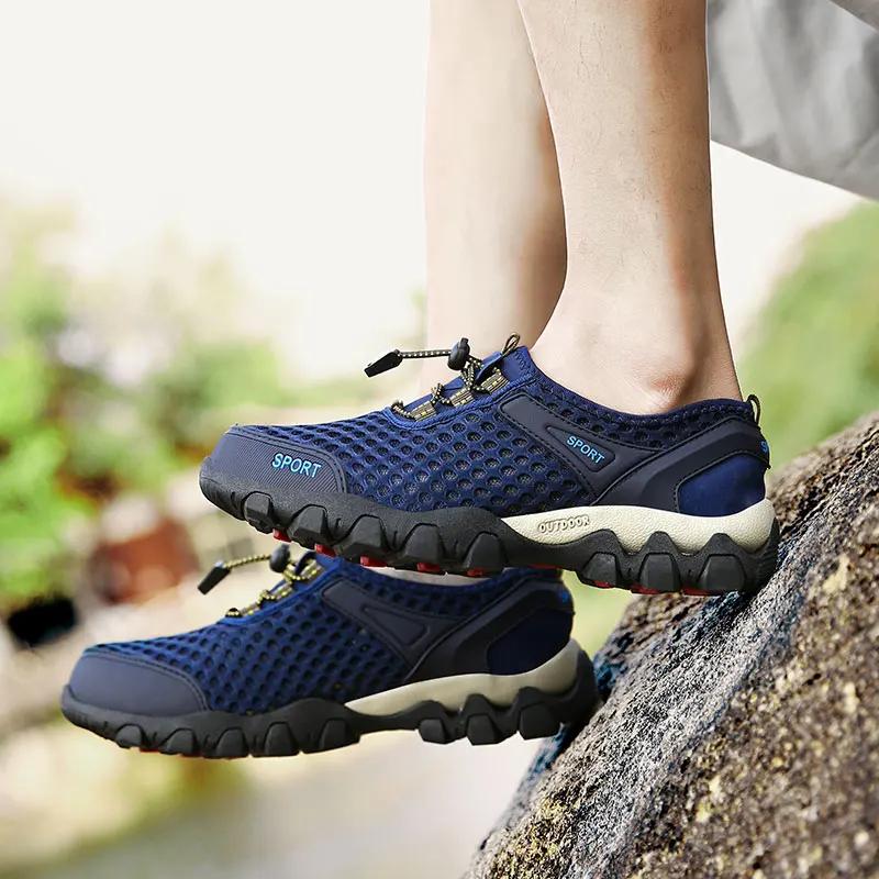 

Fashion Black Sneakers Social Shoe Male 2025 Best-selling Outdoor Summer Men s Shoes Sizes 38-46 Outdoor Hiking Sports Casual Mesh Shoes 38 синий