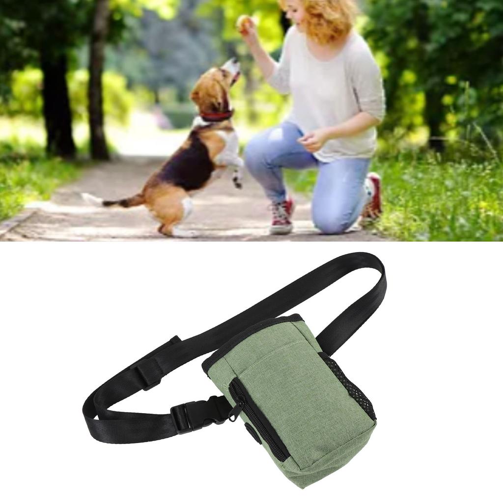 Portable Dog Training Treat Pouch Multifunction Oxford Cloth Doggy Treat Snack Bag for Outdoor Walki