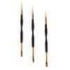Yousheng 3Pcs Nail Brush Multifunctional DIY Double Head 3D Tips Manicure Drawing Brush for Nail Salon