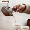 210ml Handmade Dead Branches Side Handle Pot Retro Raw Ore Coarse Pottery Teapot Tea Maker Kettle Personalized Kung Fu Tea Set