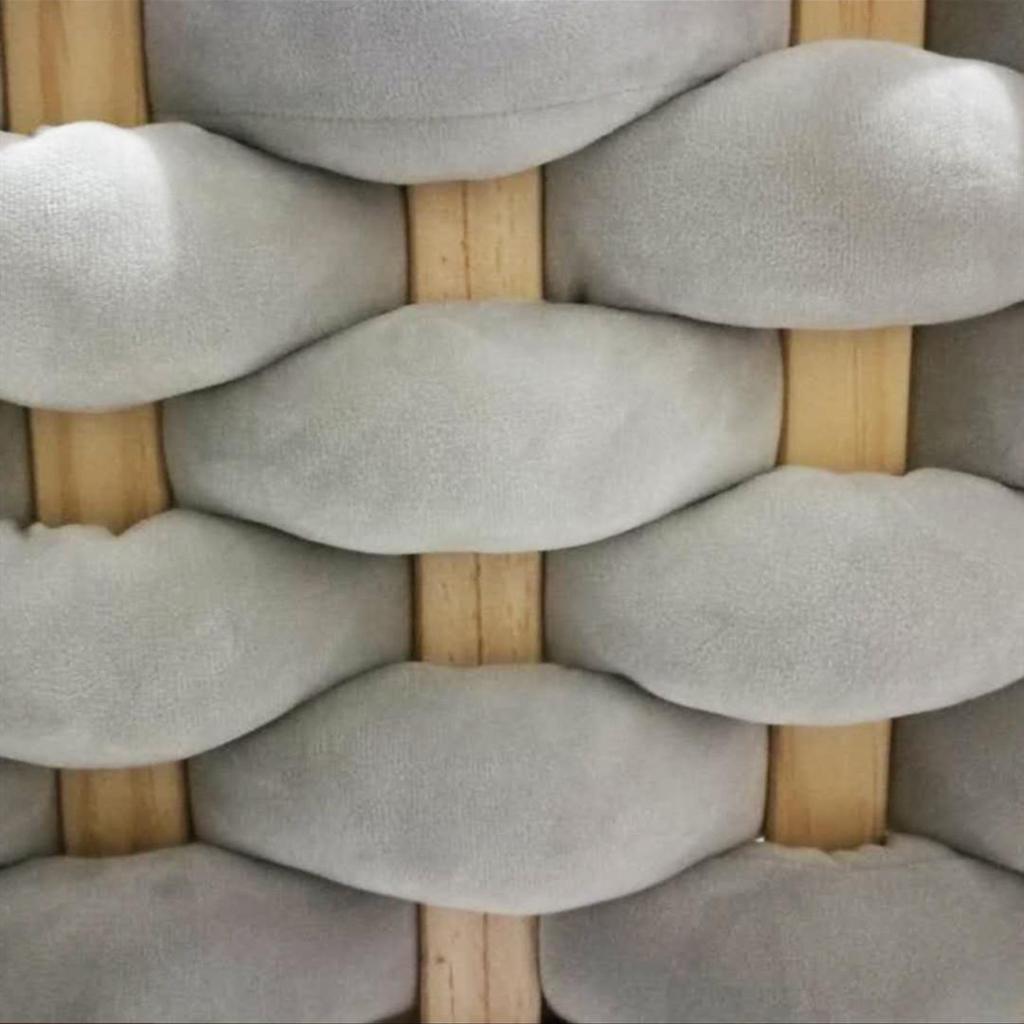 European Single Strand 5cm Cable Knit Baby Bed Bumper - Handmade Anti-Collision & Anti-Fall Decoration