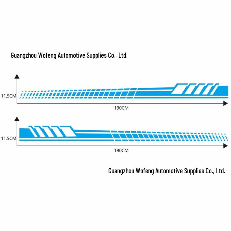 In-Stock Racing Stripe Car Body Side Skirt Vinyl Decal (D318)