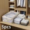 5er Set Transparente Mesh-Kleider-Organizer-Taschen mit großem Fassungsvermögen, Staubdichtes Design, Umzugstaschen, Ideal zur Aufbewahrung von Bettwäsche, Steppdecken