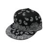 European and American Style Fashion Cashew Print Hip-Hop Flat-Brim Baseball Cap Trendy Street Dance Flat Cap Performance Cap