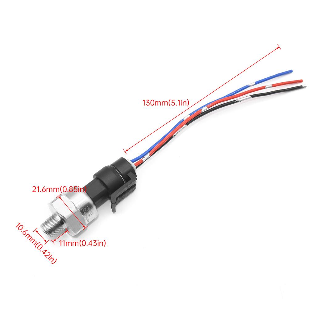 Customized 145Psi / 215Psi/ 300Psi/500Psi Oil Pressure Transducer Transmitter Sensor DC 5V 1/8NPT For Gas Oil Pressure Sensor
