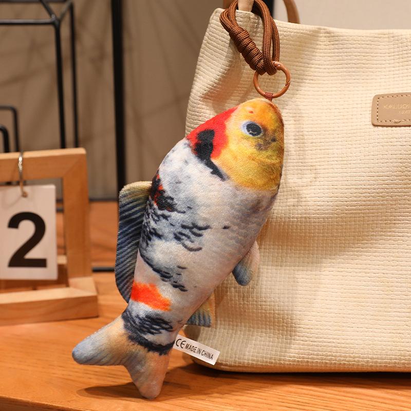 Mooie Realistische Vis Pluche Speelgoed Gevuld Mini Hangend Vis Poppetje Mooi Kleurrijk Sleutelhanger Tassen Decor Lief Grappig Kinderen Cadeau 20cm