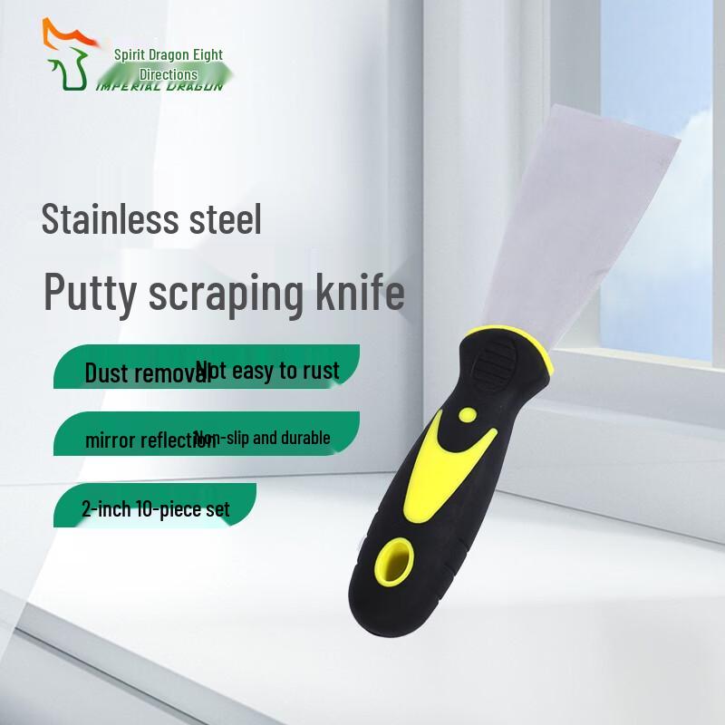 Stainless Steel Putty Knife with Rubber Handle