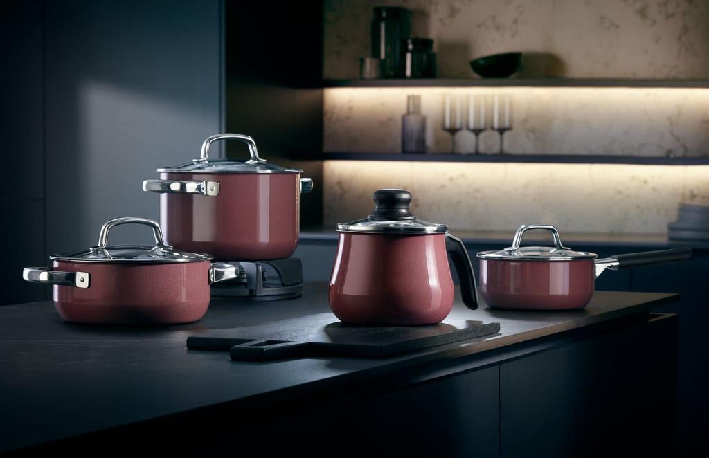 WMF Fusion Tech Mineral Multi Pot 14cm RQ (Rose Quartz) IH Gas Fire Compatible Waterless Pot Rice Cooker W0515525290