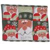 Christmas Placemat Xmas Dinner Tableware Pad Santa Claus ELK Pattern Cutlery Mat New Year Party Decor YFA2088