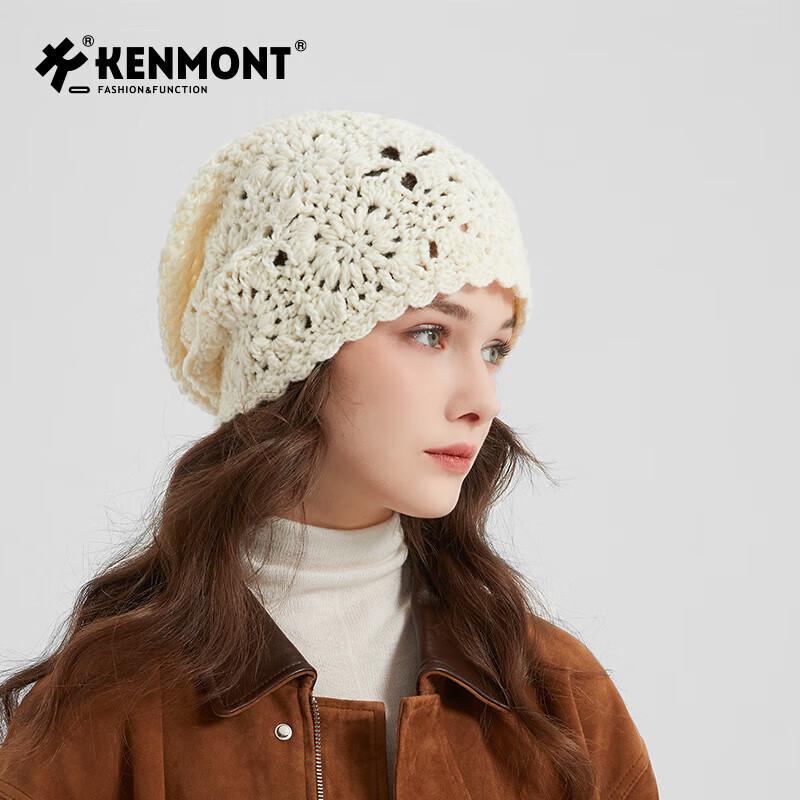 Женская вязаная шерстяная шапка Kenmont One Size