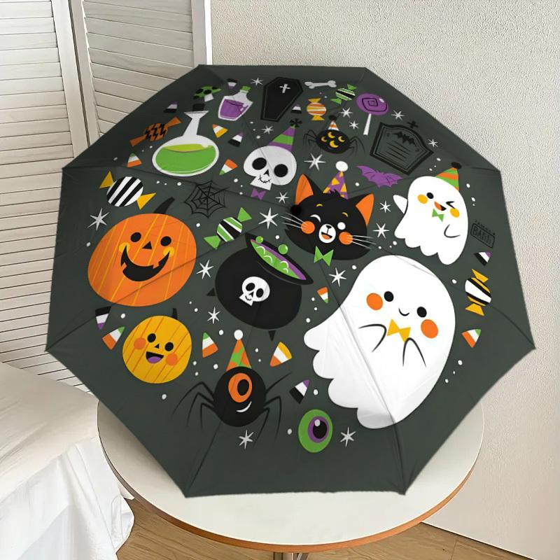

1pc Halloween Party Decorations Umbrella with Plastic Handle,Suitable for All Seasons Home Travel Outdoor UmbrellaDD987