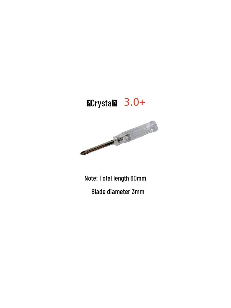 Phillips & Flathead Crystal Screwdriver Set - Transparent Handle, Variety of Lengths