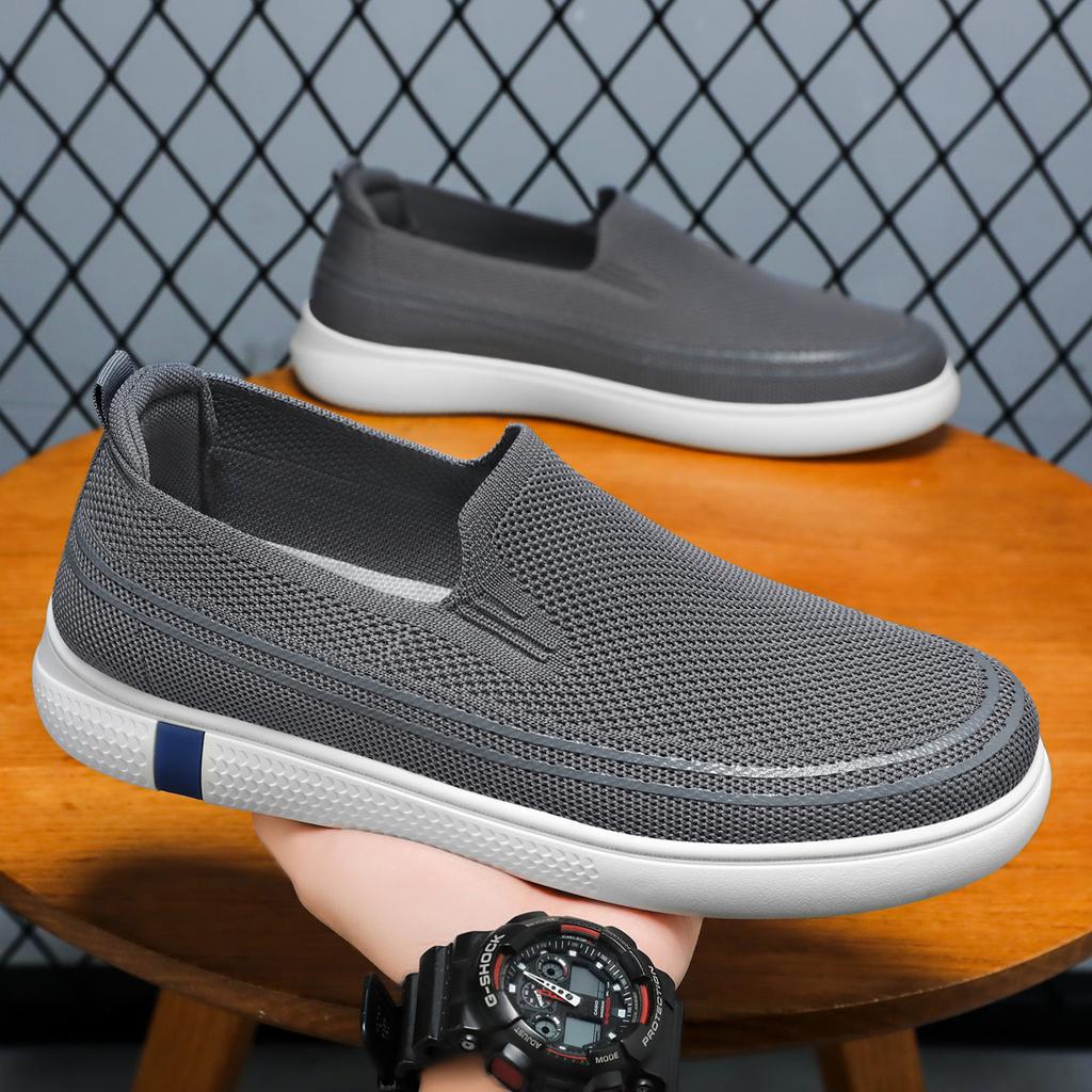 Shoes Men's Summer New Fly-woven Breathable Single Shoes One-pedal Dad Shoes Men's Casual Shoes Korean Version Comfortable Men's Shoes