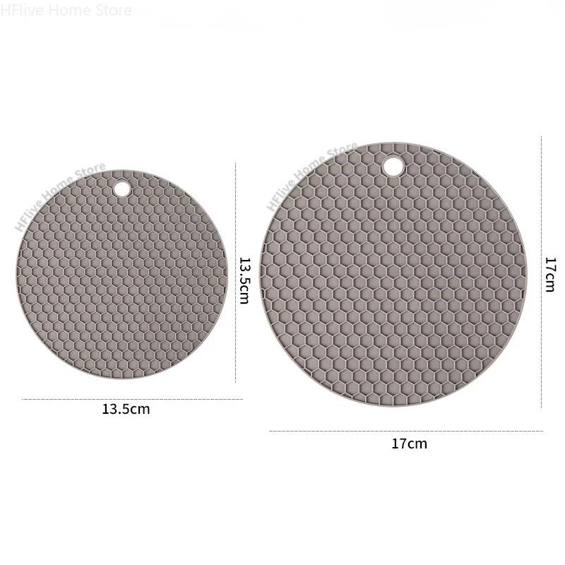 Multifunkční kuchyňská silikonová podložka na nádobí, kulatá protiskluzová tepelně odolná podložka na kávové šálky, držák na hrnce, prostírání, nástroje