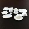 12Pcs/Set Mini White Kitchenware Toys Drink Cups Dish Plate Tableware Mini Simulation Accessories Diy Pretend Play Toys
