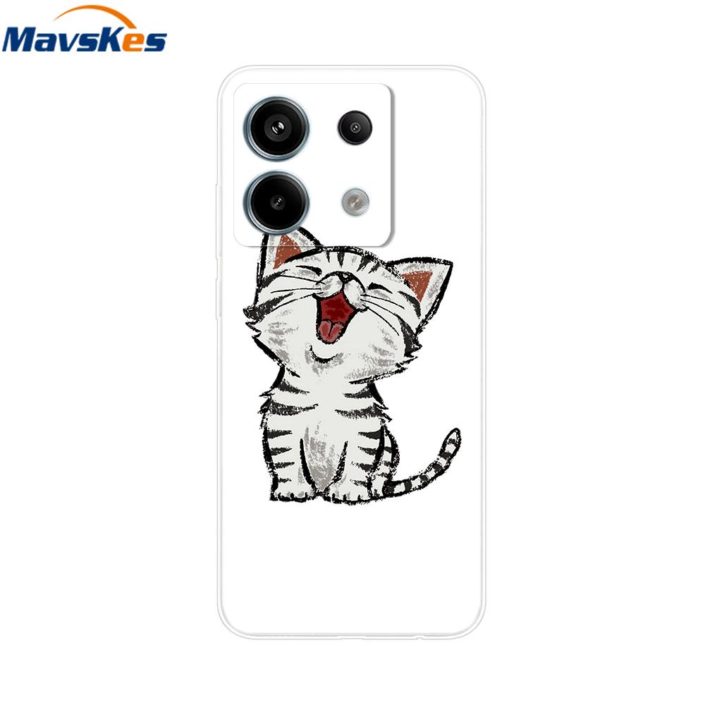 Handyhülle Für Xiaomi Redmi Note 13 Pro 5G Rückseite Niedlich Stoßfest Weich Klar Silikon TPU Für Redmi Note13 Note 13 Pro Funda