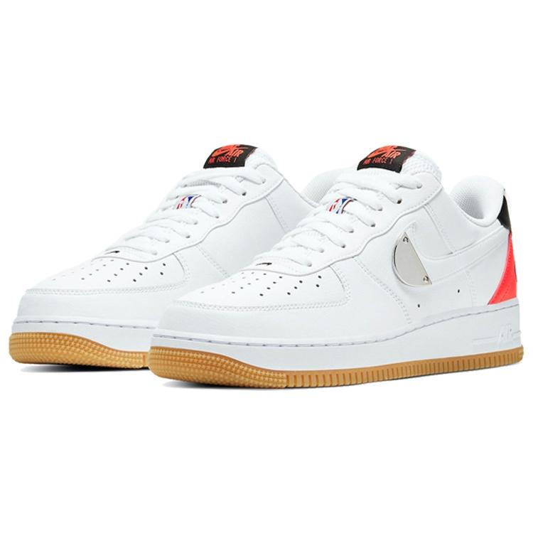 Nike x NBA Air Force 1 '07 LV8 'White Bright Crimson' Men's CT2298-101