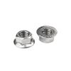 304 Stainless Steel Anti-Slip Hex Flange Nut with Washer & Locking Teeth
