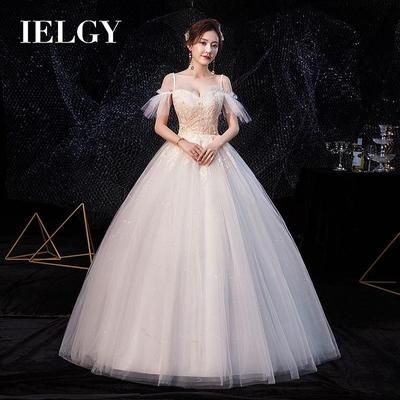 Grande taille fronde robe de mariée femme été mode mot épaule simple robe blanche