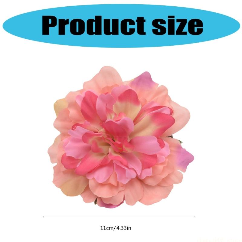 QX2E Pack of 2 Artificial Floral Curtain Holder Buckles Elegant Window Drapery Tiebacks Clips Clamp Window Accessories Decors