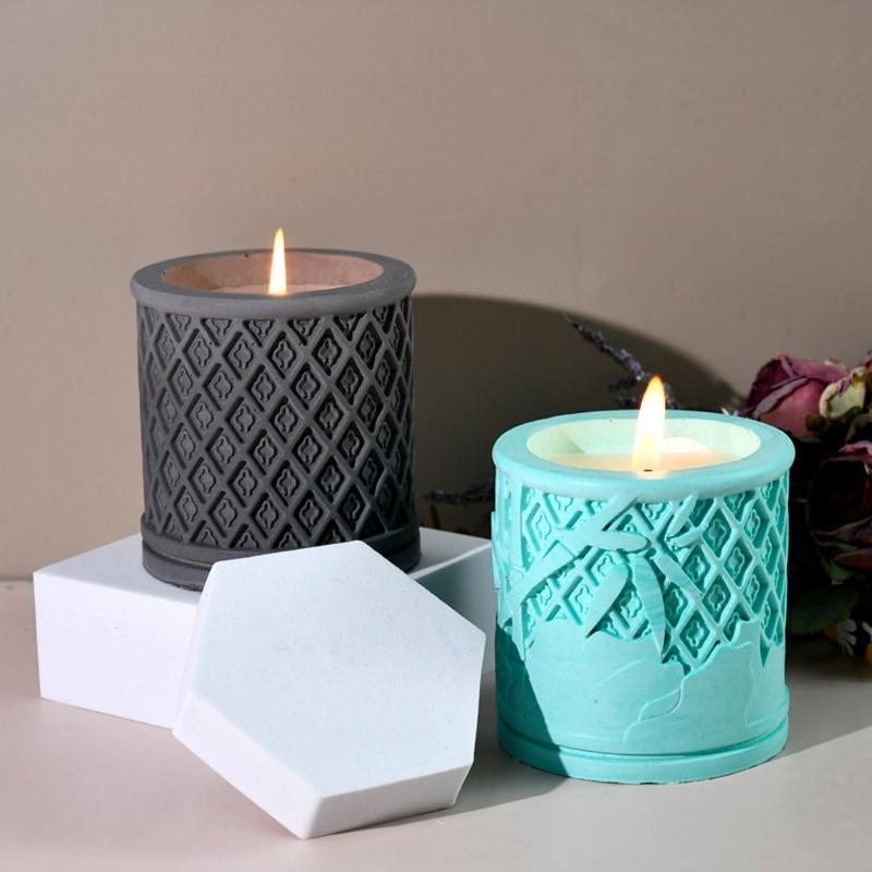 Silicone Bamboo Molds Pen Storage Jar Moulds Silicone Candlestick Molds Pen Holder Molds Silicone Texture for Pen Holder